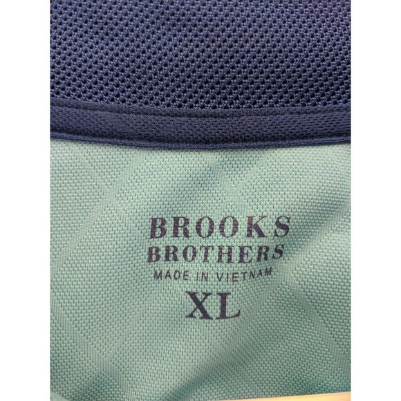 Brooks Brothers Two Tone Blue Performance Polo Mens XL Short Sleeve Breathable - Picture 8 of 12
